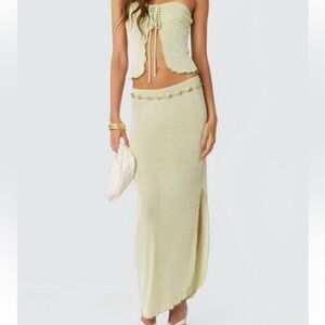 Edikted Light Green Skirt Set